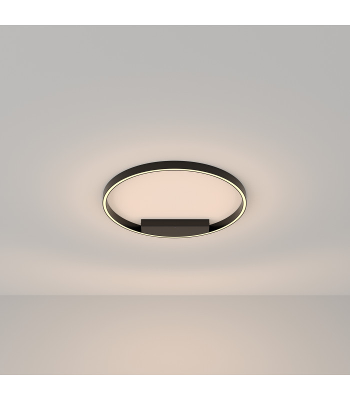 Maytoni Rim Modern Integrated LED Semi Flush Light Black