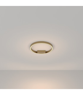Maytoni Rim Modern Integrated LED Semi Flush Light Brass