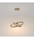 Maytoni Rim Twin Ring Modern 2 Light Integrated LED Pendant Ceiling Light Brass