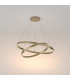 Maytoni Rim Twin Ring Modern 2 Light Integrated LED Pendant Ceiling Light Brass