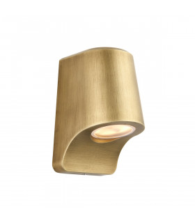Verona Outdoor Modern Wall Lamp Brushed Gold Frosted Glass-1