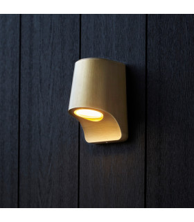 Verona Outdoor Modern Wall Lamp Brushed Gold Frosted Glass-2