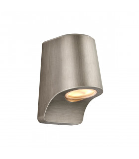 Verona Outdoor Modern Wall Lamp Brushed Silver Frosted Glass-1