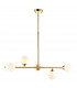 Grosseto Batten Satin Brass Plate Gloss White Glass-1
