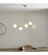 Grosseto Batten Satin Brass Plate Gloss White Glass-3