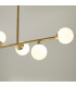 Grosseto Batten Satin Brass Plate Gloss White Glass-5