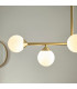 Grosseto Batten Satin Brass Plate Gloss White Glass-6