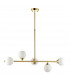 Grosseto Batten Satin Brass Plate Gloss White Glass-8