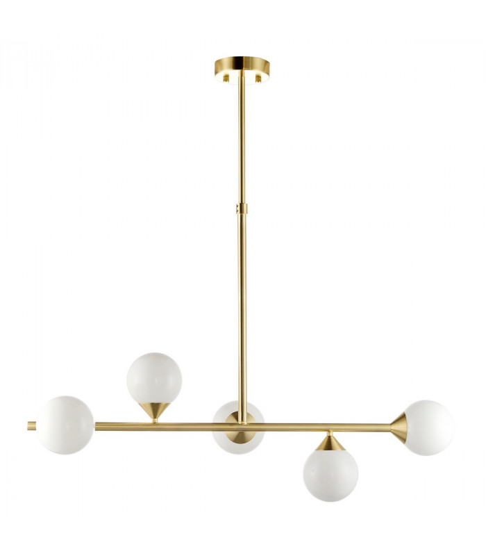 Grosseto Batten Satin Brass Plate Gloss White Glass-8
