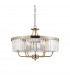 Ascoli Pendant Ceiling Light Antique Brass Plate Clear Cut Glass-1