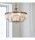 Ascoli Pendant Ceiling Light Antique Brass Plate Clear Cut Glass-2
