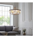 Ascoli Pendant Ceiling Light Antique Brass Plate Clear Cut Glass-3