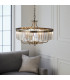 Ascoli Pendant Ceiling Light Antique Brass Plate Clear Cut Glass-4