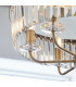Ascoli Pendant Ceiling Light Antique Brass Plate Clear Cut Glass-6