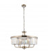 Ascoli Pendant Ceiling Light Antique Brass Plate Clear Cut Glass-9
