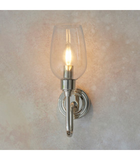Livorno Wall Lamp Bright Nickel Plate Clear Glass-2