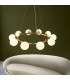 Grosseto Globe Pendant Ceiling Light Satin Brass Plate Gloss White Glass-3