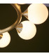 Grosseto Globe Pendant Ceiling Light Satin Brass Plate Gloss White Glass-7