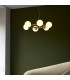 Grosseto Globe Pendant Ceiling Light Satin Brass Plate Gloss White Glass-4