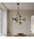Trieste Globe Pendant Ceiling Light Matt Black Smoked Mirror Glass-3
