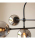 Trieste Globe Pendant Ceiling Light Matt Black Smoked Mirror Glass-6