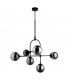 Trieste Globe Pendant Ceiling Light Matt Black Smoked Mirror Glass-8