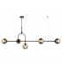 Trieste Bar Pendant Ceiling Light Matt Black Smoked Mirror Glass-1