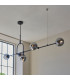 Trieste Bar Pendant Ceiling Light Matt Black Smoked Mirror Glass-3