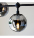 Trieste Bar Pendant Ceiling Light Matt Black Smoked Mirror Glass-7