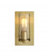 Palermo Wall Lamp Hammered Brass Plate Textured Clear Glass-1