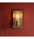 Palermo Wall Lamp Hammered Brass Plate Textured Clear Glass-4