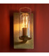 Palermo Wall Lamp Hammered Brass Plate Textured Clear Glass-5