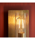 Palermo Wall Lamp Hammered Brass Plate Textured Clear Glass-6