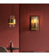 Palermo Wall Lamp Hammered Brass Plate Textured Clear Glass-7