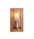 Palermo Wall Lamp Hammered Copper Plate Textured Clear Glass-1