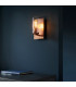 Palermo Wall Lamp Hammered Copper Plate Textured Clear Glass-3