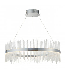 Trapani Pendant Ceiling Light Chrome Plate Clear Glass-1