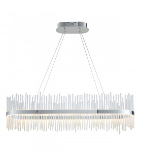Trapani Bar Pendant Ceiling Light Chrome Plate Clear Glass-1