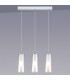 Modern Hanging Pendant Chrome 3 Light  with Glass Shade, E27 - 1