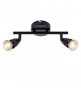 Amalfi Twin Ceiling Spotlight 2 Light Matt Black Paint-1