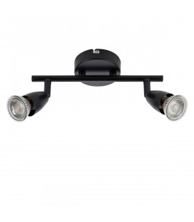 Amalfi Twin Ceiling Spotlight 2 Light Matt Black Paint-2