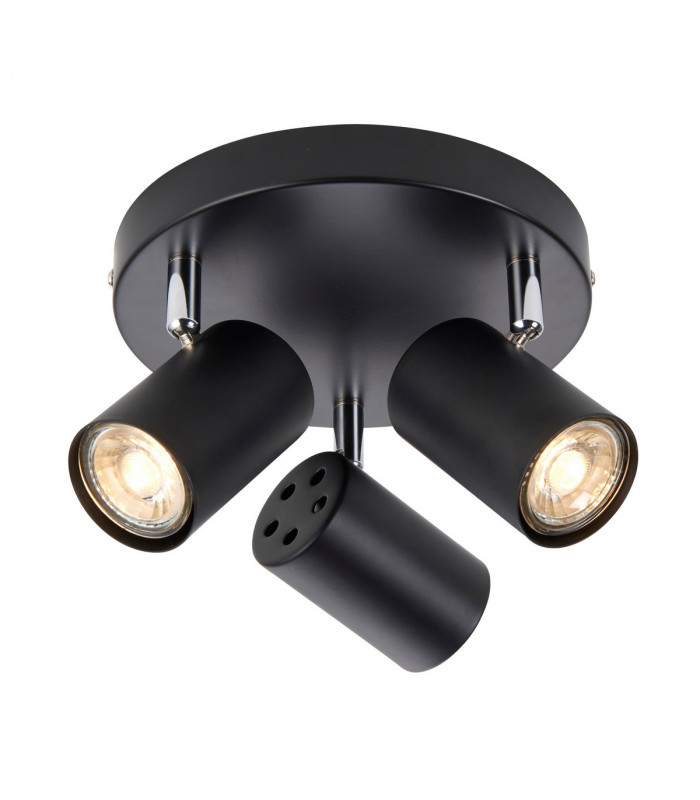 Arezzo Ceiling Spotlight Clusters 3 Light Matt Black Paint-1