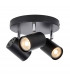 Arezzo Ceiling Spotlight Clusters 3 Light Matt Black Paint-3