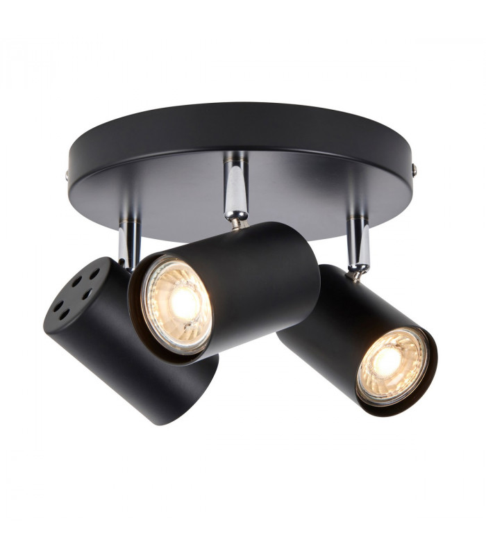 Arezzo Ceiling Spotlight Clusters 3 Light Matt Black Paint-3