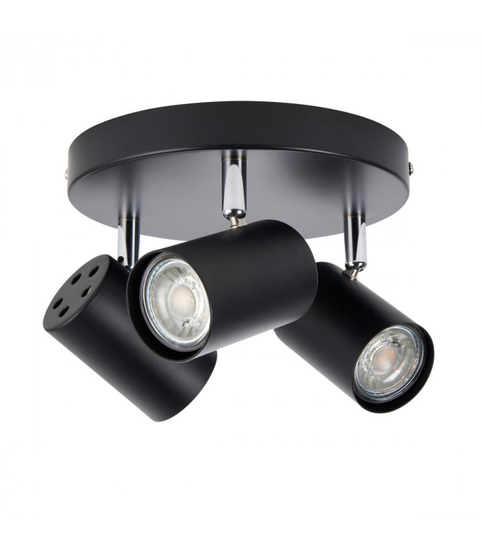 Arezzo Ceiling Spotlight Clusters 3 Light Matt Black Paint-4