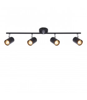 Arezzo Ceiling Spotlight Bar 4 Light Matt Black Paint-1