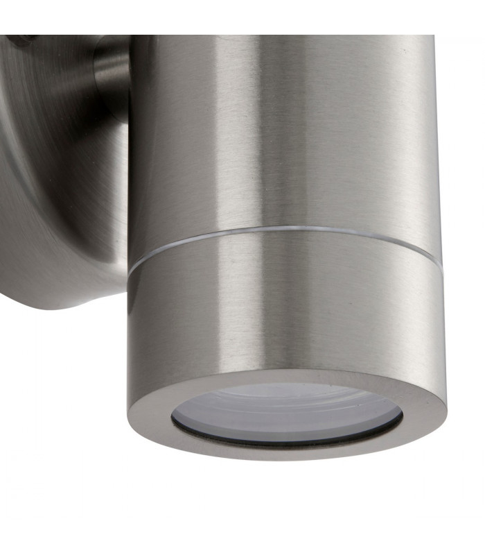 Palin Outdoor Down Wall Lamp Brushed Stainless Steel IP65-5