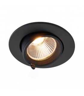 Axial CCT 15W Round Recessed Downlight Matt Black Paint-1