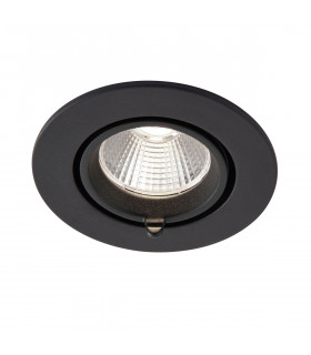 Axial CCT 15W Round Recessed Downlight Matt Black Paint-2