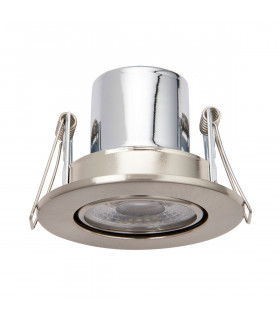 Shieldeco 500 CCT Tiltable Light 5W Recessed Downlight Satin Nickel Effect Plate-1